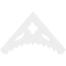 Ekena Millwork Pitch Wellington Architectural Grade PVC Gable Pediment, 36"W x 21"H x 1"P (14/12) GPP036X021X100WEL - alternate 5
